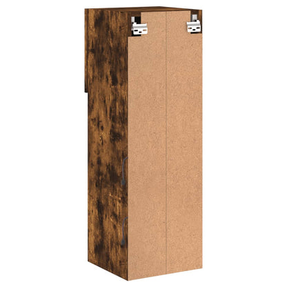 TV Cabinets with LED Lights 2 pcs Smoked Oak 30.5x30x90 cm