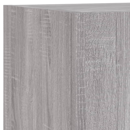2 Piece TV Cabinet Set with LED Lights Grey Sonoma 30,5x30x90 cm