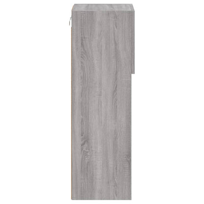 TV Cabinets with LED Lights 2 pcs Grey Sonoma 30.5x30x90 cm