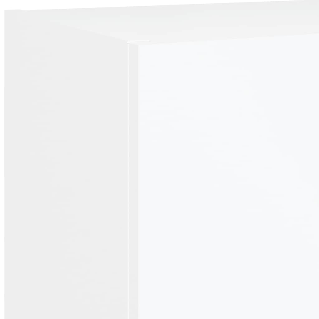 2 Piece TV Cabinet Set with LED Lights White 40,5x30x90 cm