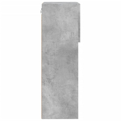 TV Cabinets with LED Lights 2 pcs Concrete Grey 40.5x30x90 cm