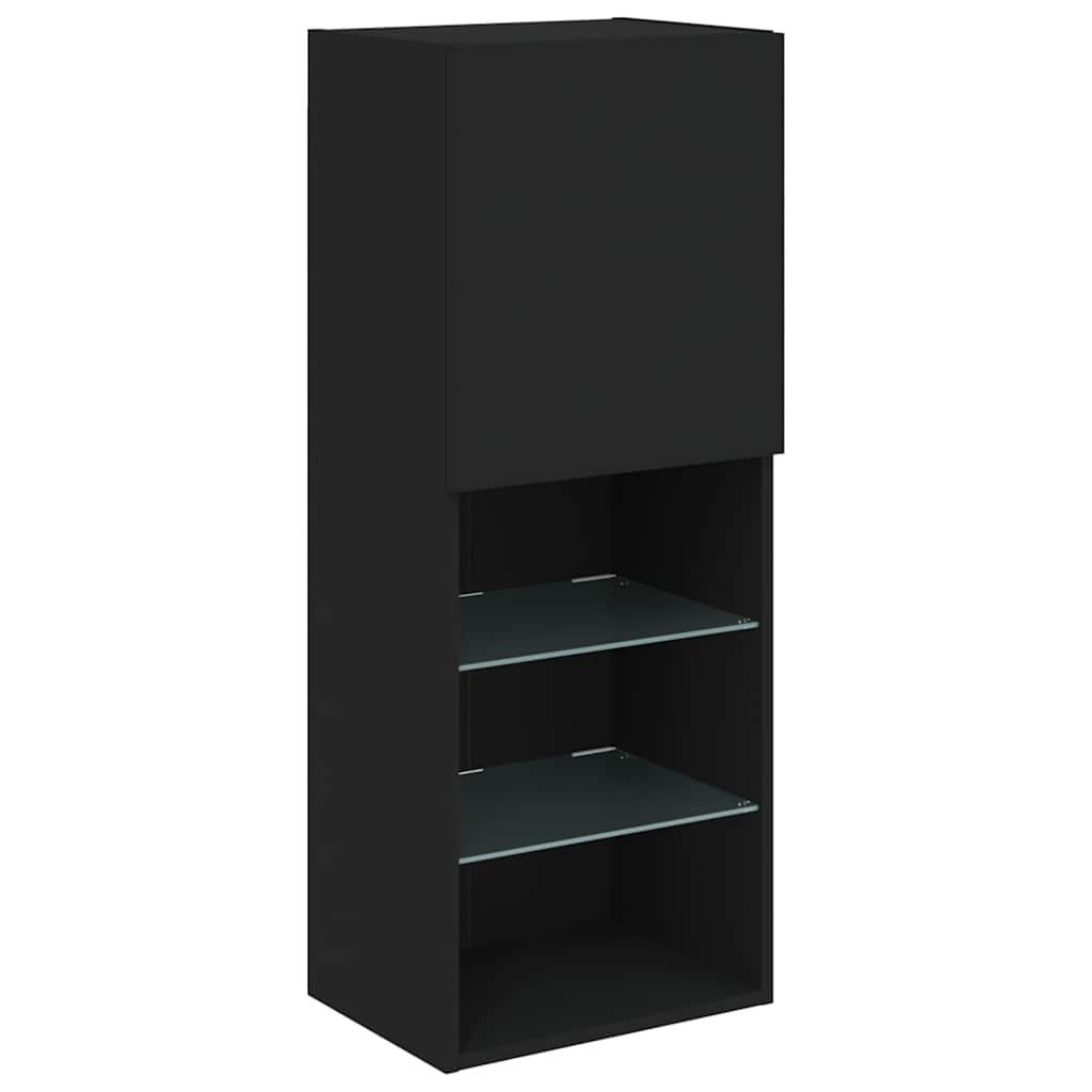 TV Cabinet | Black | Engineered wood, glass | Medium | Wall mounting