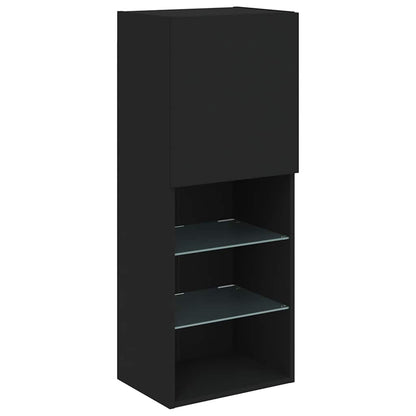 TV Cabinet | Black | Engineered wood, glass | Medium | Wall mounting