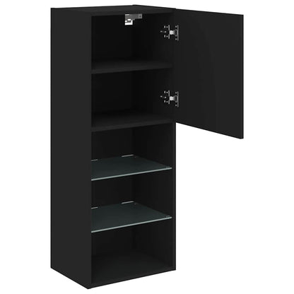 TV Cabinet | Black | Engineered wood, glass | Medium | Wall mounting