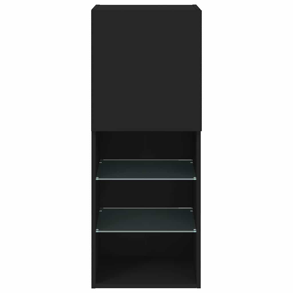 TV Cabinet | Black | Engineered wood, glass | Medium | Wall mounting