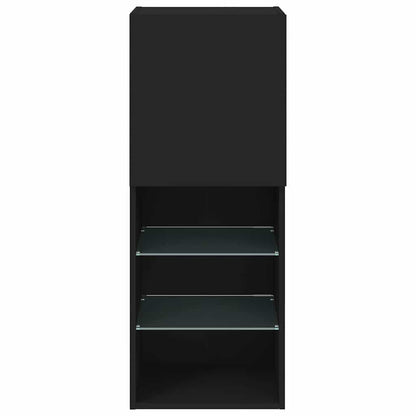 TV Cabinet | Black | Engineered wood, glass | Medium | Wall mounting