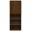 TV Cabinet with LED Lights Brown Oak 40.5x30x102 cm