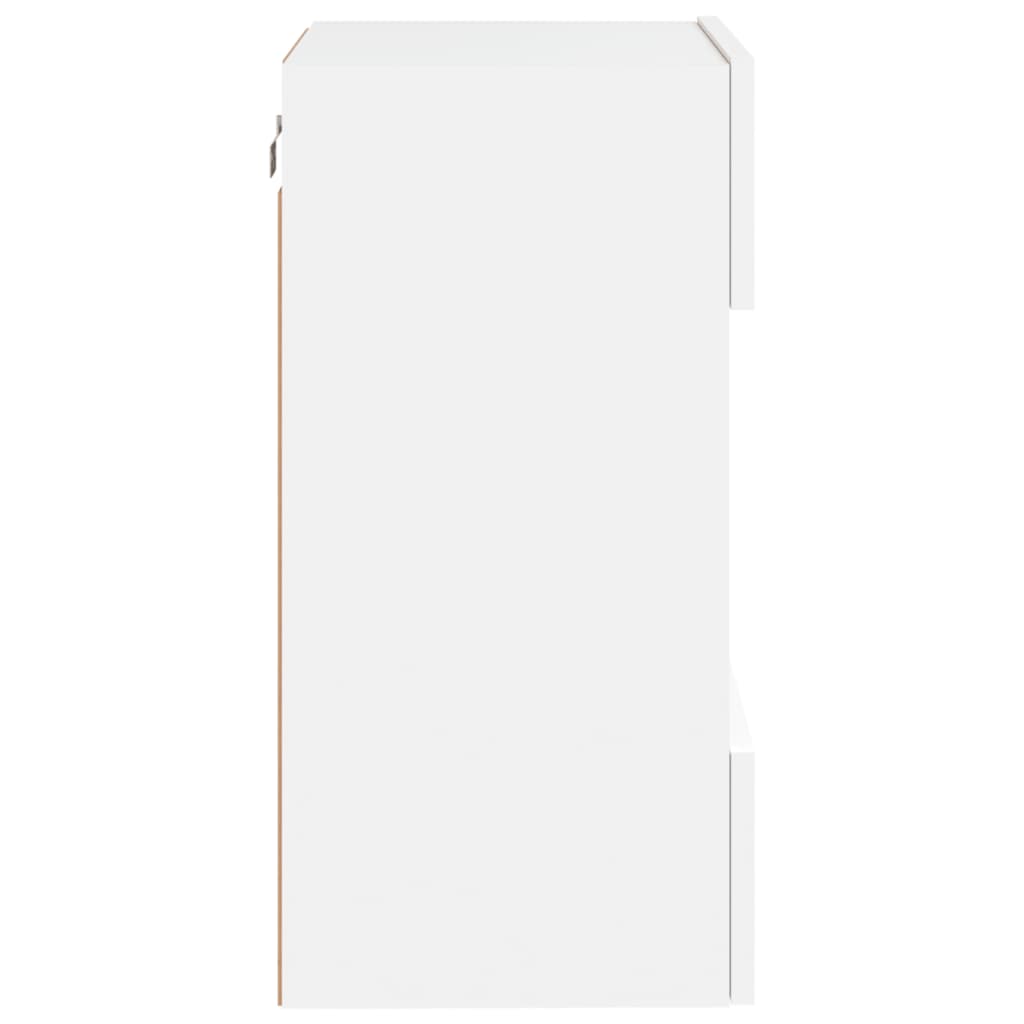 TV Wall Cabinet with LED Lights White 40x30x60,5 cm