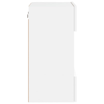 TV Wall Cabinet with LED Lights White 40x30x60,5 cm