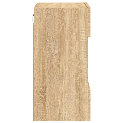 TV Wall Cabinet with LED Lights Sonoma Oak 40x30x60,5 cm