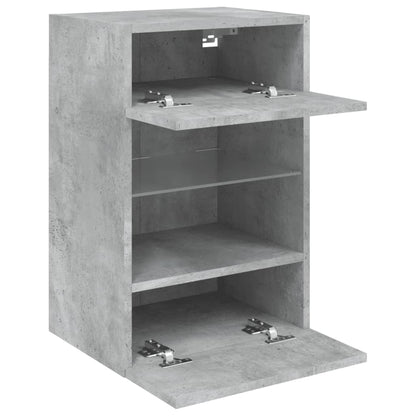 TV Wall Cabinet with LED Lights Concrete Grey 40x30x60,5 cm
