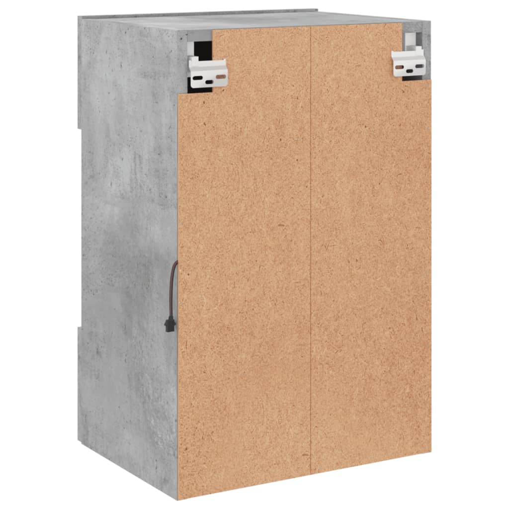 TV Wall Cabinet with LED Lights Concrete Grey 40x30x60,5 cm