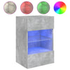 TV Wall Cabinets with LED Lights 2 pcs Concrete Grey 40x30x60.5 cm
