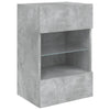 TV Wall Cabinets with LED Lights 2 pcs Concrete Grey 40x30x60.5 cm