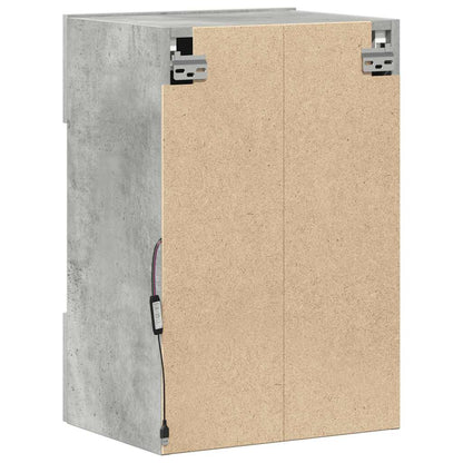 Wall Cabinets with LED Lights for TV 2 pcs Concrete Grey 40x30x60,5 cm