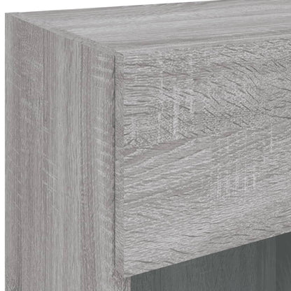 TV Wall Cabinet with LED Lights Grey Sonoma 40x30x60,5 cm