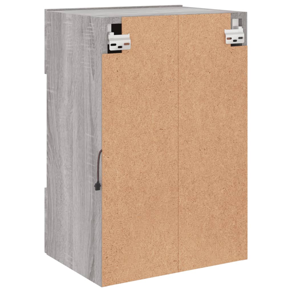 TV Wall Cabinet with LED Lights Grey Sonoma 40x30x60,5 cm