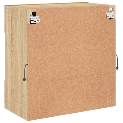 TV Wall Cabinet with LED Lights Sonoma Oak 58,5x30x60,5 cm