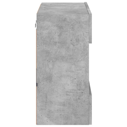 TV Wall Cabinet with LED Lights Concrete Grey 58,5x30x60,5 cm