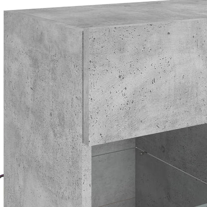 TV Wall Cabinet with LED Lights Concrete Grey 58,5x30x60,5 cm