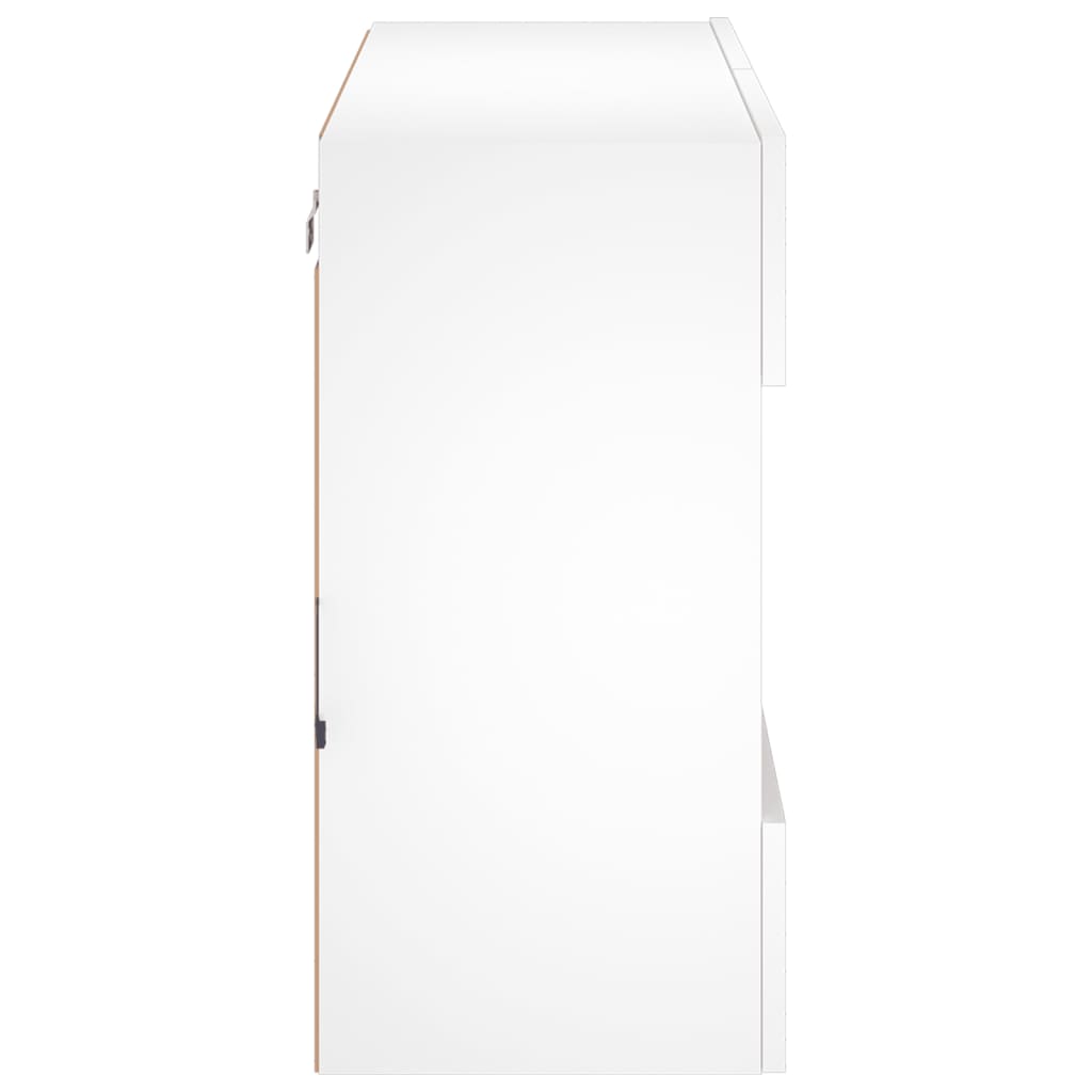 TV Wall Cabinet with LED Lights White 78,5x30x60,5 cm
