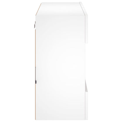 TV Wall Cabinet with LED Lights White 78,5x30x60,5 cm
