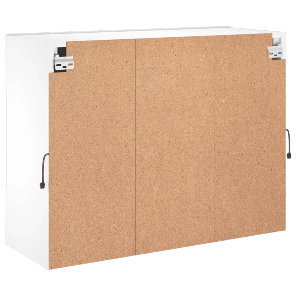 TV Wall Cabinet with LED Lights White 78,5x30x60,5 cm