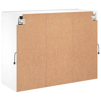 TV Wall Cabinet with LED Lights White 78,5x30x60,5 cm