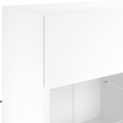 TV Wall Cabinet with LED Lights White 78,5x30x60,5 cm