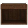 Bedside Cabinets with LED Lights Wall-mounted 2 pcs Brown Oak