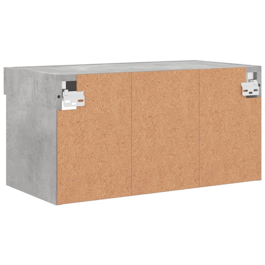 TV Cabinet with LED Lights Concrete Grey 60x30x30 cm
