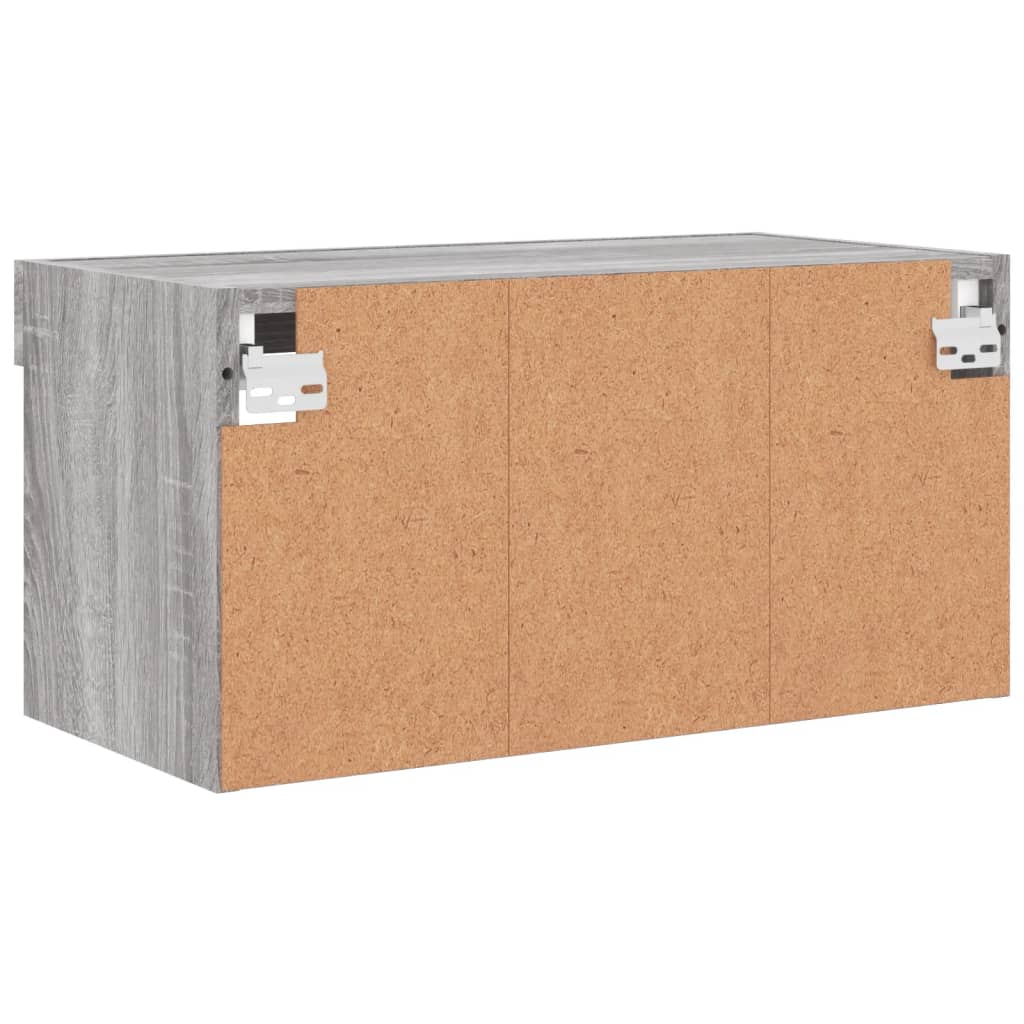 TV Cabinet with LED Lights Grey Sonoma 60x30x30 cm