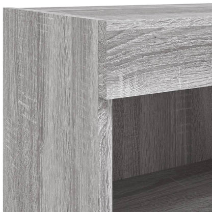 TV Cabinet with LED Lights Grey Sonoma 60x30x30 cm