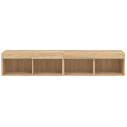 TV Cabinets with LED Lights 2 pcs Sonoma Oak 80x30x30 cm
