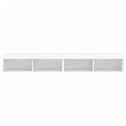 TV Cabinets with LED Lights 2 pcs White 100x30x30 cm