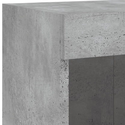 TV Cabinets with LED Lights 2 pcs Concrete Grey 100x30x30 cm