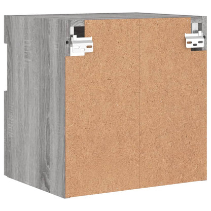 TV Wall Cabinet with LED Lights Grey Sonoma 40x30x40 cm