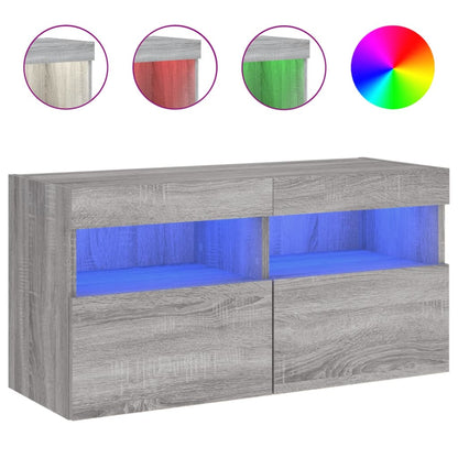 TV Wall Cabinet | Grey Sonoma | Engineered Wood | Medium