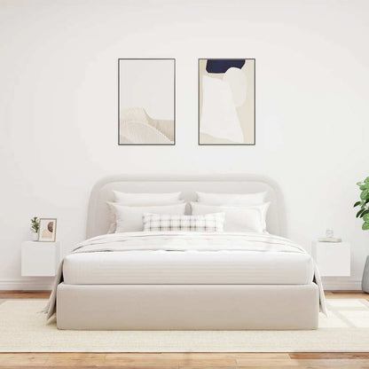 TV Wall Cabinets with LED Lights 2 pcs White 30.5x35x30 cm