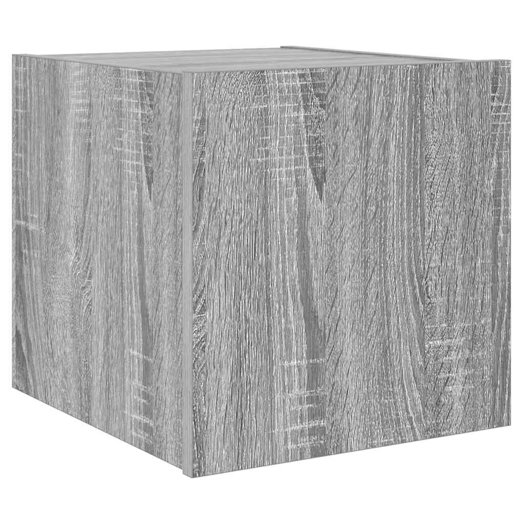 TV Wall Cabinets with LED Lights 2 pcs Grey Sonoma 30.5x35x30 cm