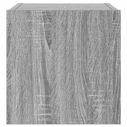 TV Wall Cabinets with LED Lights 2 pcs Grey Sonoma 30.5x35x30 cm