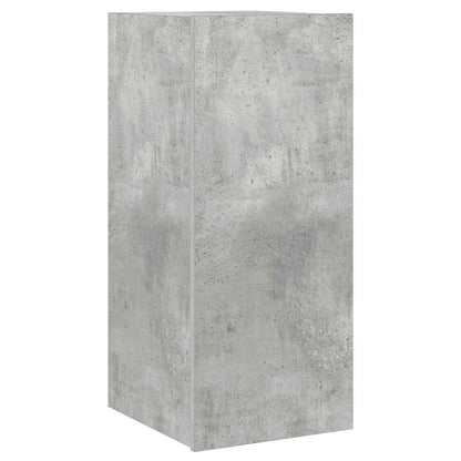 TV Wall Cabinet with LED Lights Concrete Grey 30.5x35x70 cm