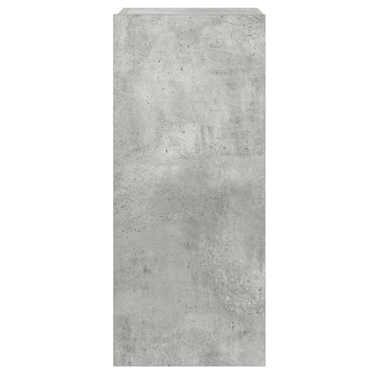 TV Wall Cabinet with LED Lights Concrete Grey 30.5x35x70 cm