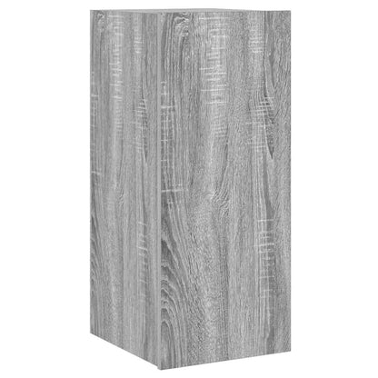 TV Wall Cabinet with LED Lights Grey Sonoma 30.5x35x70 cm