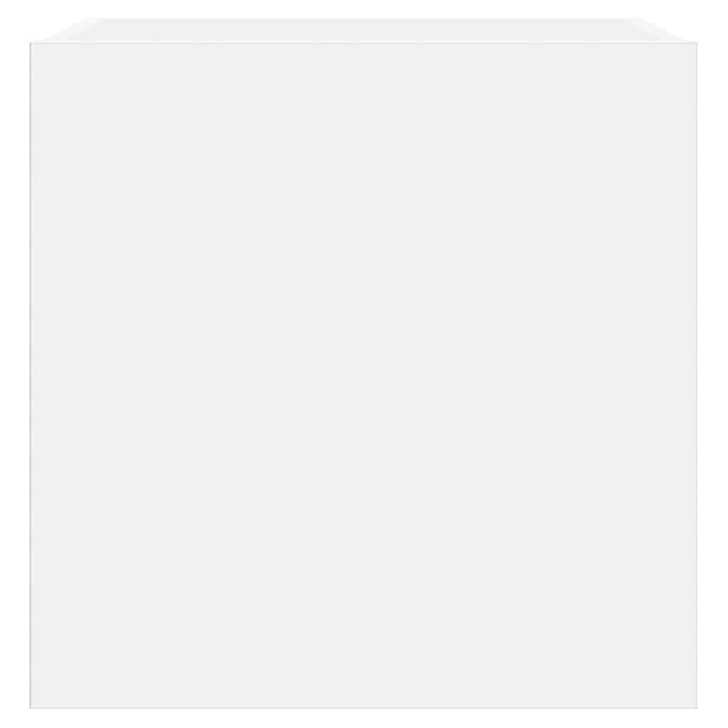 TV Wall Cabinet with LED Lights White 40.5x35x40 cm