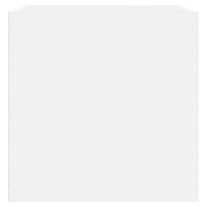 TV Wall Cabinet with LED Lights White 40.5x35x40 cm