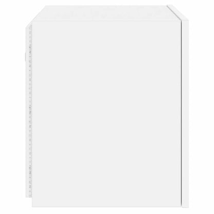 TV Wall Cabinet with LED Lights White 40.5x35x40 cm