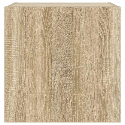 TV Wall Cabinets with LED Lights 2 pcs Sonoma Oak 40.5x35x40 cm
