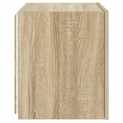 TV Wall Cabinets with LED Lights 2 pcs Sonoma Oak 40.5x35x40 cm