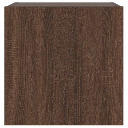 TV Wall Cabinets with LED Lights 2 pcs Brown Oak 40.5x35x40 cm